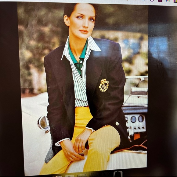 Lauren Ralph Lauren Jackets & Blazers - Vintage 100% Wool USA Made Ralph Lauren Double Breasted Crested Blazer Jacket 6